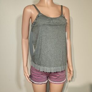 Olsenboye Gray Pleated Camisole Intimates